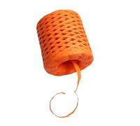 Fil à crochet 200 m tricoté à la main Rafia paille papier fil bricolage | Chapeau de soleil en paille fait à la main pour sac de plage, cadeau, bouquet décoratif, corde d'emballage (orange)