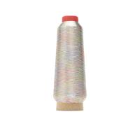 Fil à crochet à tricoter 150D 3000 m par cône, fil métallique pour broderie informatisée et couture décorative, 45 couleurs vives et pailletées disponibles (MS-80 Aube dorée)