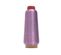 Fil à crochet à tricoter 150D 3000 m par cône, fil métallique pour broderie informatisée et couture décorative, 45 couleurs vives et pailletées disponibles (MS-48 Lavande)