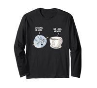 Fil à Crochet Amusant « She Loves Me More » et café Manche Longue