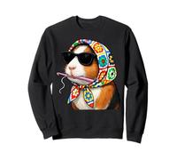 Fil à Crochet carré pour Amoureux du Crochet Motif Cochon d'Inde Sweatshirt