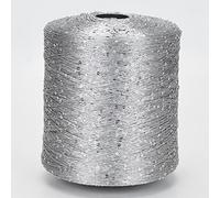 Fil à crochet pour tricot en polyester avec paillettes, fil à tricoter avec boucles avec fil lurex, 15
