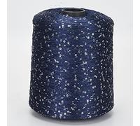 Fil à crochet pour tricot en polyester avec paillettes, fil à tricoter avec boucles et fil lurex à grande bobine, 03