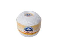 Fil À Crocheter Babylo Grosseur 10 - 100g Col. Blanc Azuré