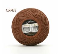 Fil à Crocheter Double Coton Taille 40, idéal pour Les projets de frivolité. Pelote de 25 grammes, 300 Yards, 56 Couleurs Disponibles.