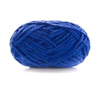 Fil à Crocheter Doux 50g de fil à tricoter DIY 1 pli 3,5 mm 60 m laine couleur foncée ligne épaisse for un pull amoureux écharpe chapeau couverture(Blue)