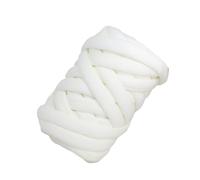 Fil à Crocheter Doux Fil filé à noyau de laine coton épais, tube artisanal, couverture, chapeau, bras volumineux, tricot la main, fil filer, 500G(Milky White)