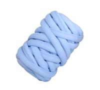Fil à Crocheter Doux Fil filé à noyau de laine coton épais, tube artisanal, couverture, chapeau, bras volumineux, tricot la main, fil filer, 500G(Light Blue)
