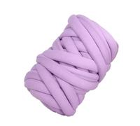 Fil à Crocheter Doux Fil filé à noyau de laine coton épais, tube artisanal, couverture, chapeau, bras volumineux, tricot la main, fil filer, 500G(Light Purple)