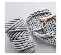 Fil à Crocheter,Fil de Coton Epais 1000g Fil tremblant super épais bricolage bras volumineux roving cicatrice corniture tricoter tricoter fil fil diy couverture 60m(Light gray)