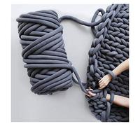 Fil à Crocheter,Fil de Coton Epais 1000g Fil tremblant super épais bricolage bras volumineux roving cicatrice corniture tricoter tricoter fil fil diy couverture 60m(Dark gray)