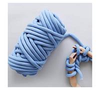 Fil à Crocheter,Fil de Coton Epais 1000g Fil tremblant super épais bricolage bras volumineux roving cicatrice corniture tricoter tricoter fil fil diy couverture 60m(Blue)