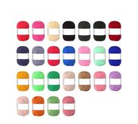 Fil à crocheter Fil de coton for tricoter à la main, crocheter des écharpes, pulls, châles, couvertures et divers projets faits(N3-25Pcs - 1Set)