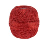Fil à crocheter - Pailleté - Rouge - 110 m - 25 g - Lavage à 40°C