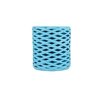 Fil à Crocheter Raphia Papier Paille Corde Fil Tricot Fait Main Emballage Ceinture Corde Crochet Chapeau D'été Sacs(Lack Blue)