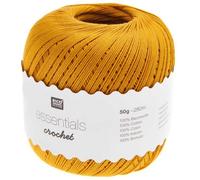 Fil à crocheter - RICO DESIGN - Essentials crochet - Moutarde - 50 g - 100% coton