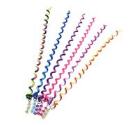 Fil à enrouler multicolore, mèches de cheveux pour tresses | Cravate multicolore arc-en- en silicone, cordons élastiques, pince à cheveux torsadée, pour la danse, motif floral