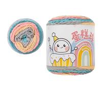 Fil à gâteau dégradé arc-en-ciel coton crochet écharpe multicolore doux couverture châle chapeau crochet dégradé gâteau multicolore terre des fées arc-en-ciel