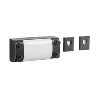 Fil à Linge Corde a Linge Retractable Exterieur Corde à Linge Fil a Linge extérieur Acier avec tendeur INOX Câble en Acier rétractable Invisible sans perçage (Black,4.2m)