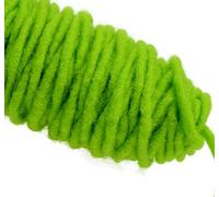 Fil à mèche 55m vert fluo - Ficelle de bricolage en jute & laine de mouton pour la décoration & les projets DIY