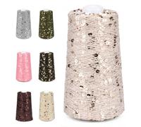 Fil à paillettes - 250 g - 1010 m - 100 % coton - Couleur chair