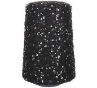 Fil à paillettes en mohair 500 g - Laine fine tissée à la main for projets de bricolage(Black+silver)