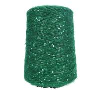Fil à paillettes en mohair 500 g - Laine fine tissée à la main for projets de bricolage(GrassGreen)