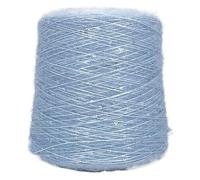 Fil à paillettes en mohair 500 g - Laine fine tissée à la main for projets de bricolage(Lightblue)