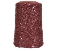 Fil à paillettes en mohair 500 g - Laine fine tissée à la main for projets de bricolage(RustOrange)