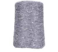 Fil à paillettes en mohair 500 g - Laine fine tissée à la main for projets de bricolage(Smokygray)