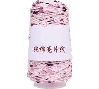 Fil à paillettes en pur coton 50 g - Boules de laine tissées à la main for les projets d'artisanat et de bricolage(35#gouache)