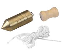 Fil à plomb en noyer de bois 1000 g, idéal pour les travaux de construction et la précision des nivellements.