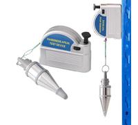 Fil a plomb retractable, fil à plomb avec cordon extensible automatique, fil a plomb magnetique pour pose de papier peint, de goulottes, maçonnerie, outils de géomètre de construction