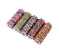 Fil à Quilter, Fil à Coudre en Polyester, Bobines de Fil dégradé Multicolore, Fil à Broder, Pour Matériaux Faits à la Main Robuste Pour la Maison Pour Machine à Coudre