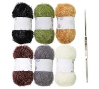 Fil à récurer en polyester avec crochet fait à la main pour les amateurs de tricot et les artistes artisanaux pour linges à vaisselle, crochet fait à la main