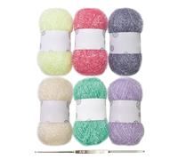 Fil à récurer en polyester avec crochet fait à la main pour les amateurs de tricot et les artistes artisanaux pour linges à vaisselle, crochet fait à la main