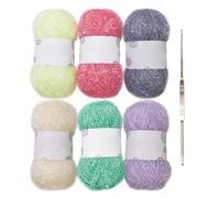 Fil à récurer en polyester avec crochet fait à la main pour les amateurs et les artistes artisanaux en polyester avec crochet fait à la main