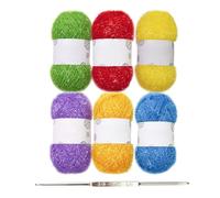 Fil à récurer en polyester avec crochet fait à la main pour les amateurs et les artistes artisanaux en polyester avec crochet fait à la main