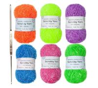 Fil à Récurer - Quantité Suffisante, Assortiment Crochet Tissage, Pelotes Grattantes Éponge | Polyester pour Lavettes Vaisselle Carrés Tricot