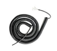 Fil à ressort en cuivre pur 2 3 4 5 6 7, câble télescopique en spirale à 8 broches, cordon d'alimentation carré de 0.2mm en PU étiré de 1 à 10m(Stretch 1 meter,8Pin)