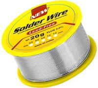 Fil à souder 0,8 mm - Sans plomb - Avec noyau de colophane - Fil à souder avec flux - 20 g - Pour la réparation et le bricolage de composants de soudure électriques électroniques