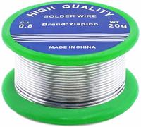 Fil à souder 0,8 mm sans plomb Sn99.3 Cu0.7 avec noyau en colophane pour réparation de composants électriques électroniques et bricolage (20 g)