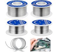 Fil a souder 1 mm, 4 fils a souder en etain, bobine de soudure, soudure electronique, fil a souder en colophane, soudure a l'etain pour reparation de soudures electriques