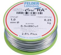 Felder Fil d'apport de soudure ISO-Core® RA 1,5 mm 250 g S-Sn99Cu1 FELDER Quantité:1