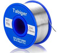 Fil à souder sans plomb 0,6 mm - Fil à souder étain 97Sn-2Rosin 0,7Cu-0,3 A 0,6 mm - 50 g - Pour soudure électrique
