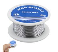 Fil à souder sans plomb 0,8 mm avec noyau en colophane pour soudure électrique, composants électroniques, réparation et bricolage, 20 g
