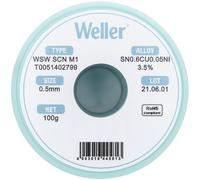Fil À Souder Sans Plomb Weller T0051402799 WSW Sn06Cu005Ni 0,50mm 100g