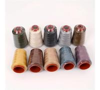 Fil à tricoter 10 couleurs en polyester 402 - Petits cônes de 800 m pour surjeteuse/surjeteuse et machines industrielles (C)