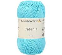 Fil à tricoter Catania - Bleu turquoise - 100% Coton Haute qualité peigné et mercerisé amugurimi Bleu G