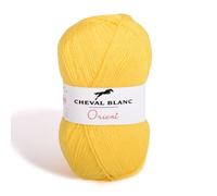 Fil à tricoter - CHEVAL BLANC - ORIENT - 100% acrylique - 50g - Couleur Genêt - 081